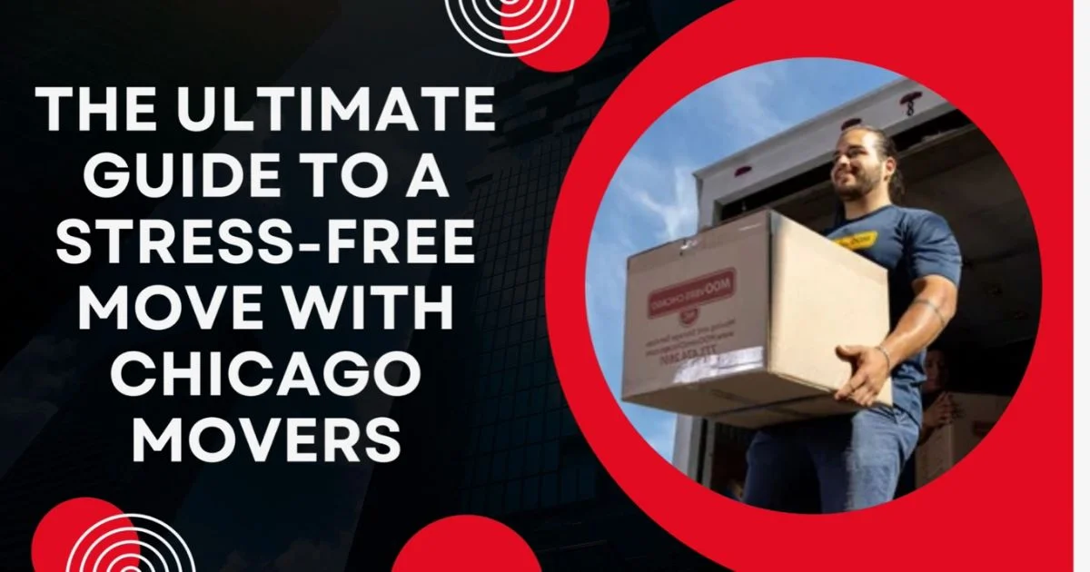 Stress-Free Move with Chicago Movers Man carrying a box from a moving truck, stress-free move with Chicago movers.