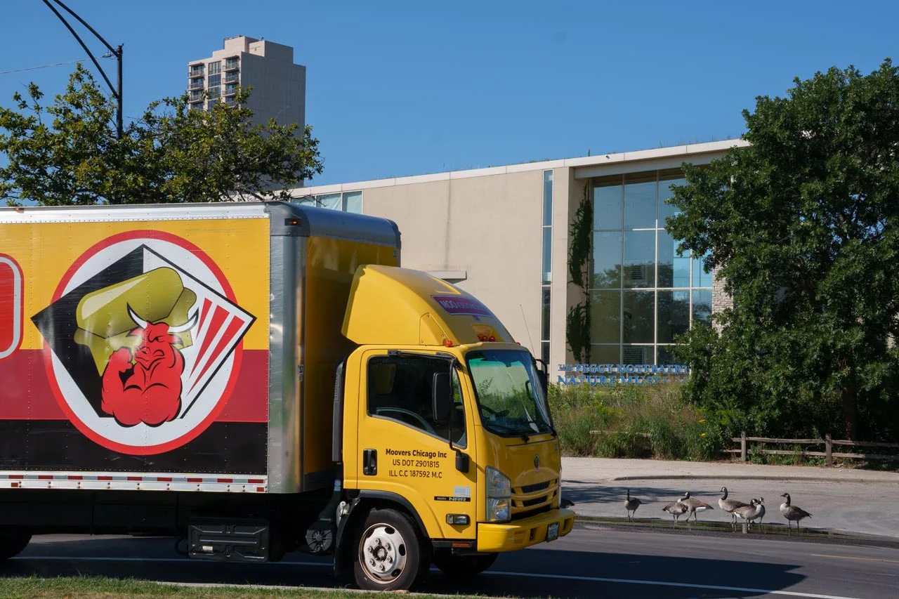 Moovers Chicago Truck in City Moovers Chicago truck in city, local moving services