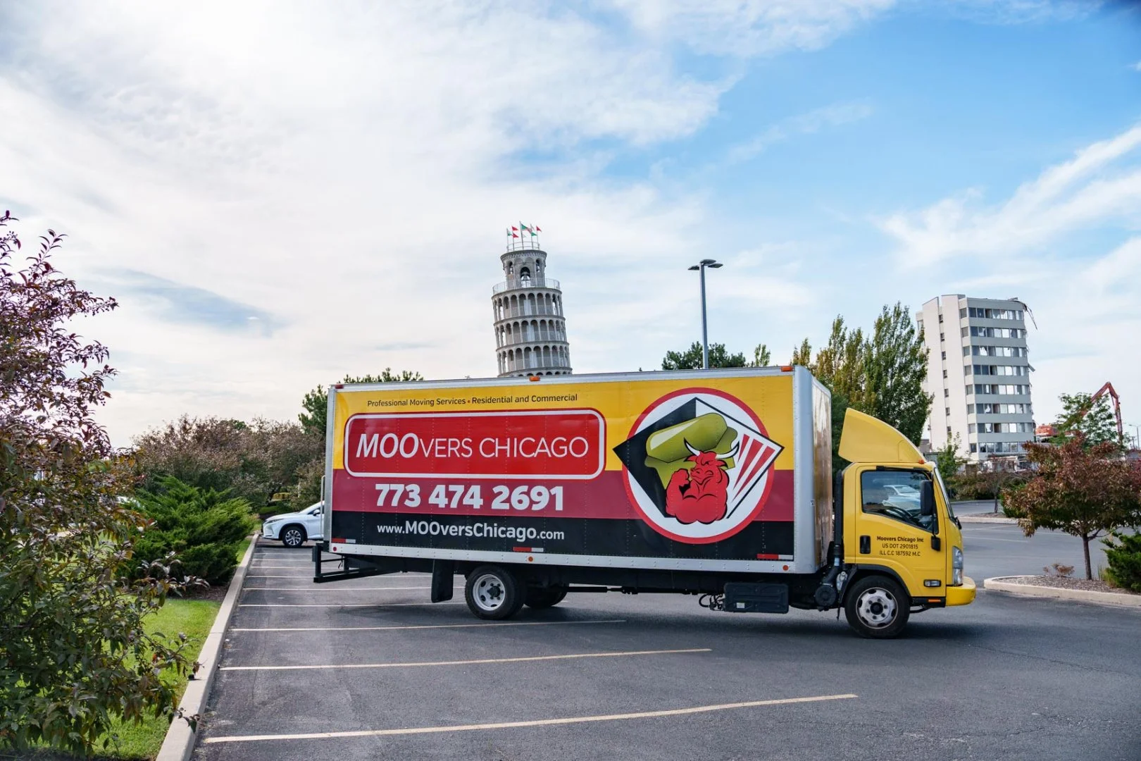 Moovers Chicago Moving Truck Moovers Chicago moving truck parked, offering local and long distance moving services in Niles, IL.