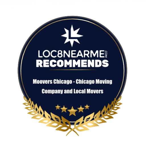 Community Sponsor badge by Moovers Chicago, a trusted moving company.